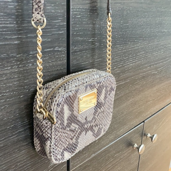 For Rebecca Michael Kors EUC Grey Snake Skin Small Crossbody Bag w … - Picture 2 of 11